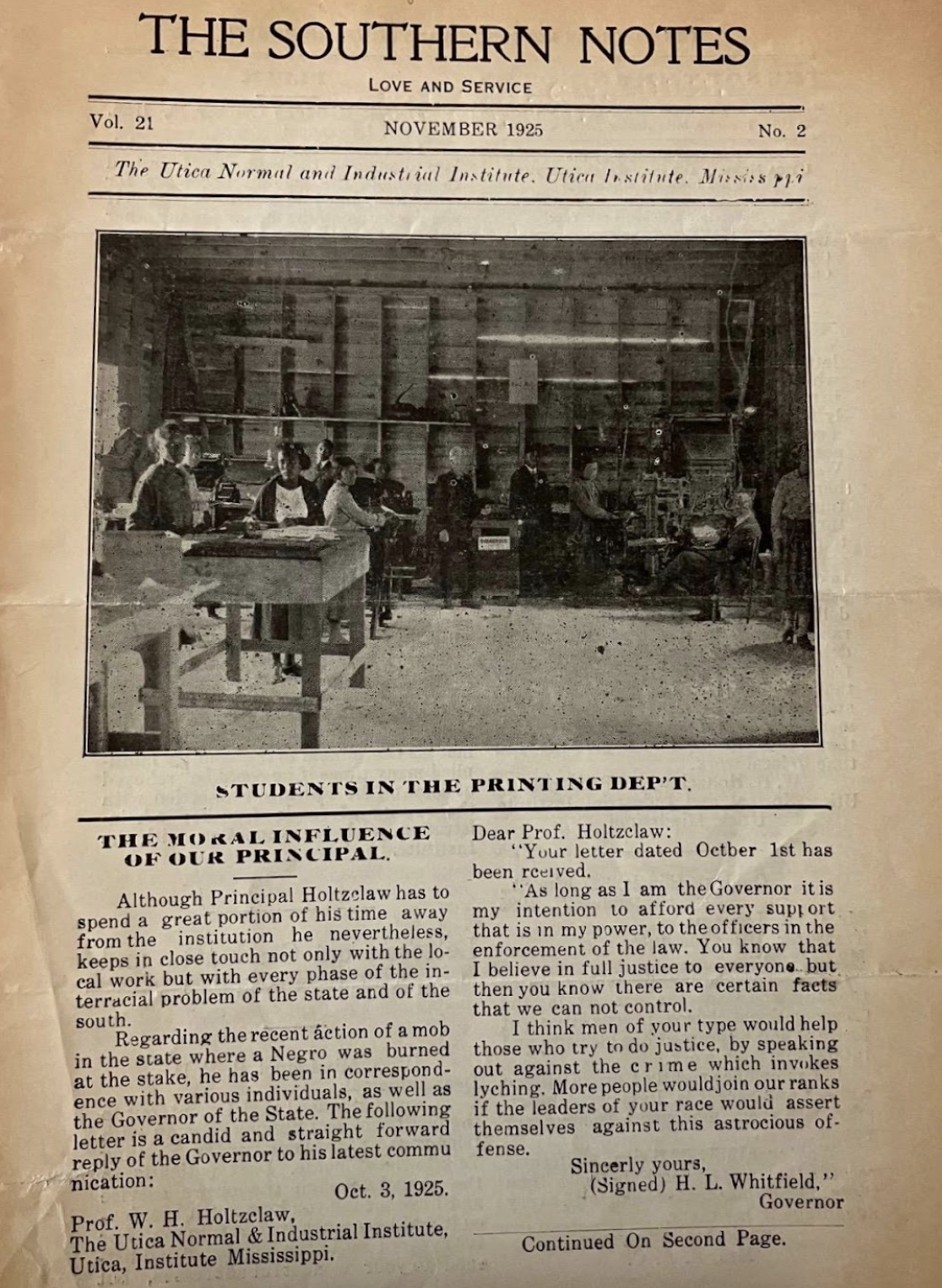 Southern Notes Vol. 21 No. 2, 1925